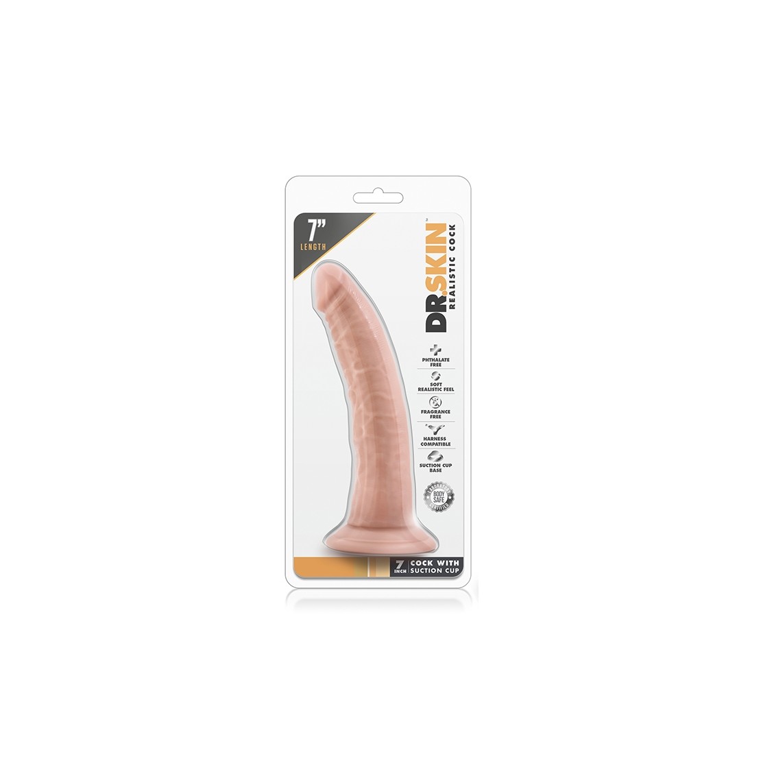 FALLO REALISTICO CON VENTOSA SEX TOY DR. SKIN CM. 19