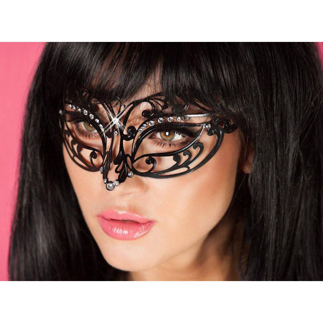 MASCHERA ELEGANTE IN METALLO CON STRASS