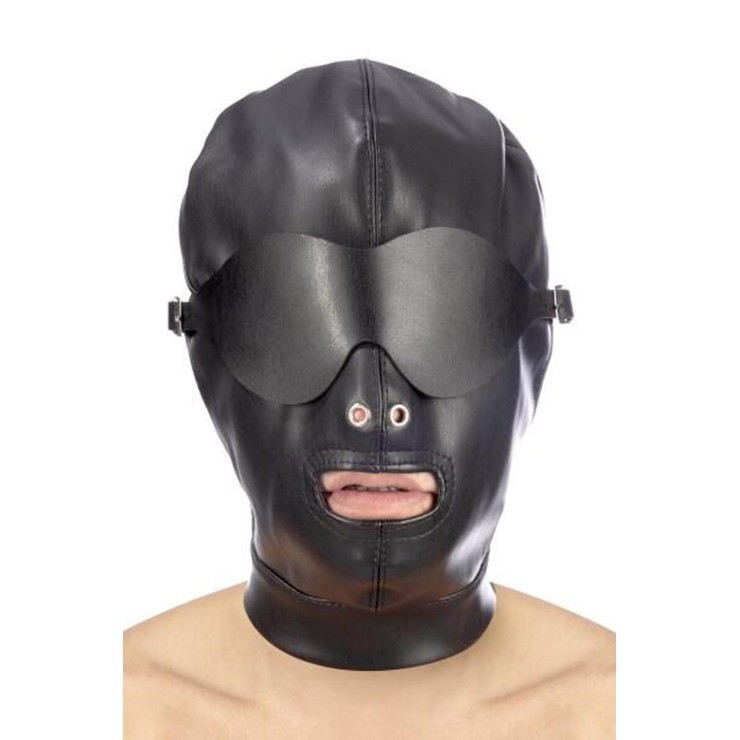 Maschera integrale bondage sexy mask accessorio giochi sadomaso fetish bdsm  nero