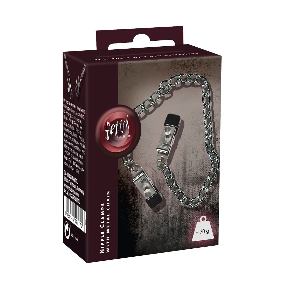 PINZE  PER CAPEZZOLI REGOLABLE X BREAST CHAIN WITH CLAMPS