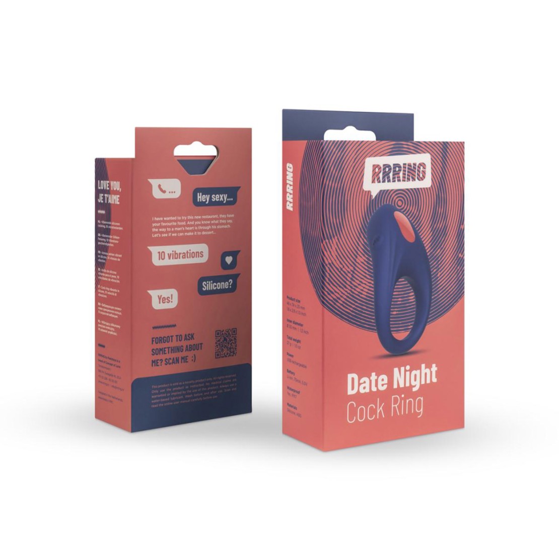 ANELLO VIBRANTE SEX TOY PER PENE DATE NIGHT COCK RING USB